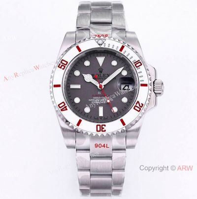 Swiss Quality Rolex DiW Submariner 'Glacial' Citizen watch Darker grey Dial White Bezel